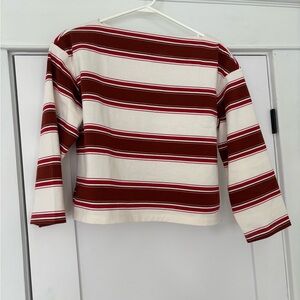 Banana Republic Boat Neck Red and White Striped Top